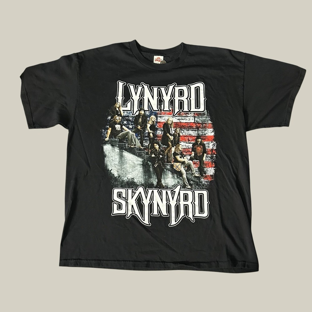 Lynyrd Skynyrd Men's Xl 2012 World Tour Merch Black T Shirt